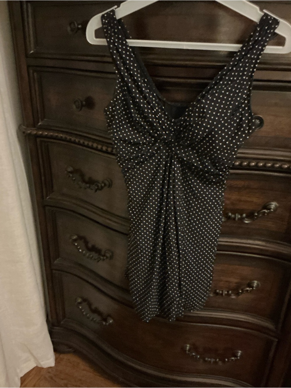 Miraclesuit Black Swimdress with White Polka Dots